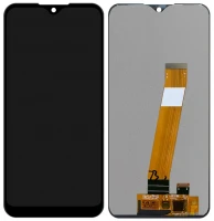 Дисплей Samsung Galaxy A01/M01 A015/M015 (вузький роз'єм) з тачскріном без рамки оригінал 100% Service Pack Black