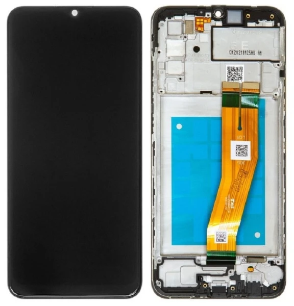 Дисплей Samsung A02s M02s A025 M025 з рамкою оригінал жовтий шлейф