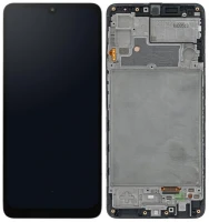 Дисплей Samsung Galaxy M22 M225 з тачскріном і рамкою оригінал 100% Service Pack Black