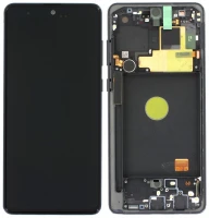 Дисплей Samsung Galaxy Note 10 Lite (N770) з тачскріном і рамкою оригінал Service Pack Black