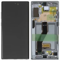 Дисплей Samsung Galaxy Note 10 Plus N975 з тачскріном і рамкою оригінал 100% Service Pack Silver