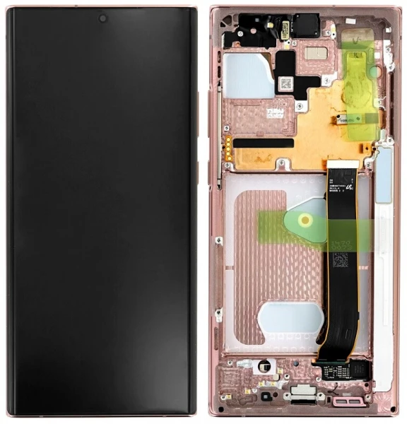 Дисплей Samsung Galaxy Note 20 Ultra N985 N986 з рамкою Bronze оригінал Service Pack GH82-31454D