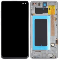 Дисплей Samsung Galaxy S10 Plus G975 з тачскріном і рамкою оригінал 100% Service Pack Ceramic White