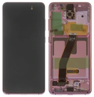 Дисплей Samsung G980 / G981 Galaxy S20 / S20 5G з тачскріном і рамкою оригінал 100% Service Pack Pink