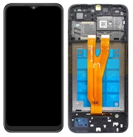 Дисплей Samsung Galaxy A03 Core A032 з тачскріном і рамкою оригінал 100% Service Pack Black