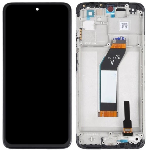 Дисплей Xiaomi Redmi 10 21061119AG 21061119DG 21061119AL 560004K19A00 з тачскріном і рамкою Оригінал Service Pack Black