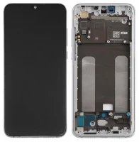 Дисплей Xiaomi Mi 9 Lite/CC9 з тачскріном і рамкою оригінал 100% Service Pack White