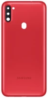Задня кришка Samsung Galaxy A11 A115 оригінал Китай зі склом камери Red
