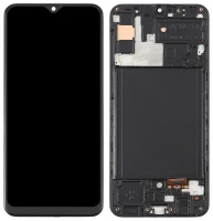 Дисплей Samsung Galaxy A30s A307 з тачскріном і рамкою OLED Black