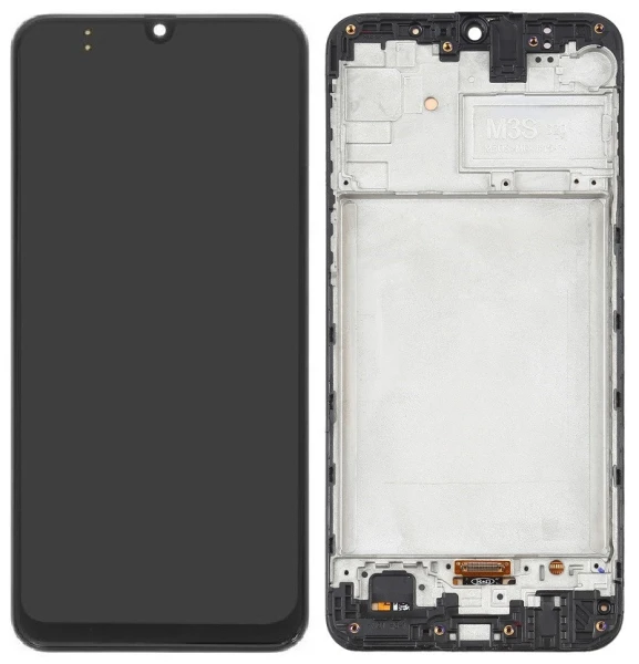 Дисплей Samsung M30s M307 / M21 M215 з рамкою Black (уцінка)