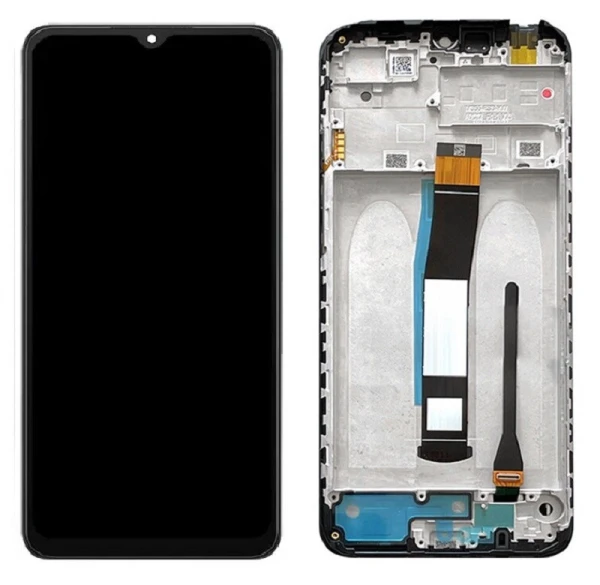  дисплей Xiaomi Redmi 10 India / Redmi 10 Power з рамкою оригінал Service Pack Black