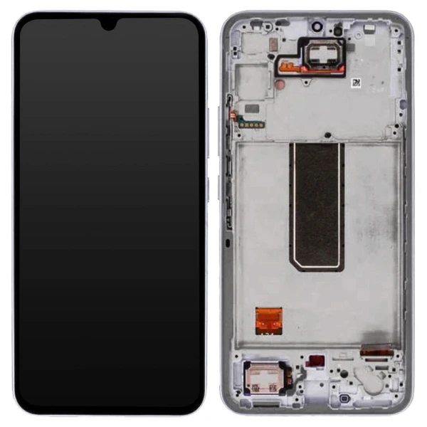 Дисплей Samsung Galaxy A34 5G A346 з тачскріном і рамкою оригінал Service Pack Silver GH82-31200B / GH82-31201B