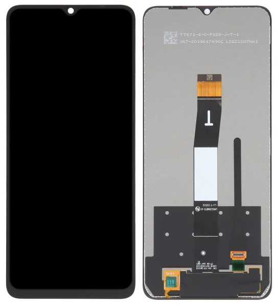 Дисплей Redmi 12C / 11A / Poco C55 з тачскріном без рамки оригінал Black