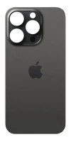 Задня кришка iPhone 15 Pro з великим вирізом під камеру оригінал Китай Black Titanium