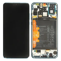 Дисплей Huawei P30 Lite (MAR-AL01/MAR-L21/MAR-LX1) з тачскріном і рамкою + АКБ сервісний оригінал Blue