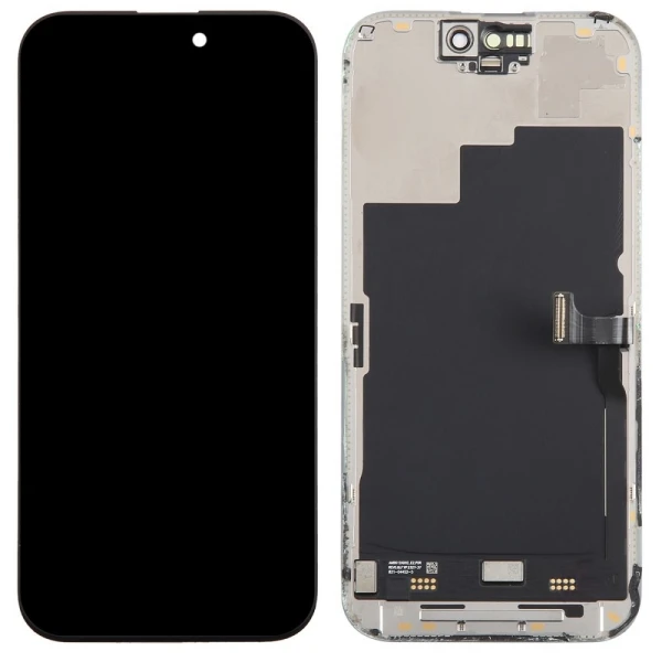 Дисплей iPhone 15 Pro OLED GX Китай з тачскріном і рамкою Black A2848 A3101 A3102 A3104