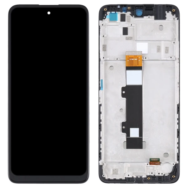 Дисплей Motorola G22 XT2231 (5D68C20423) з тачскріном і рамкою оригінал Service Pack Black