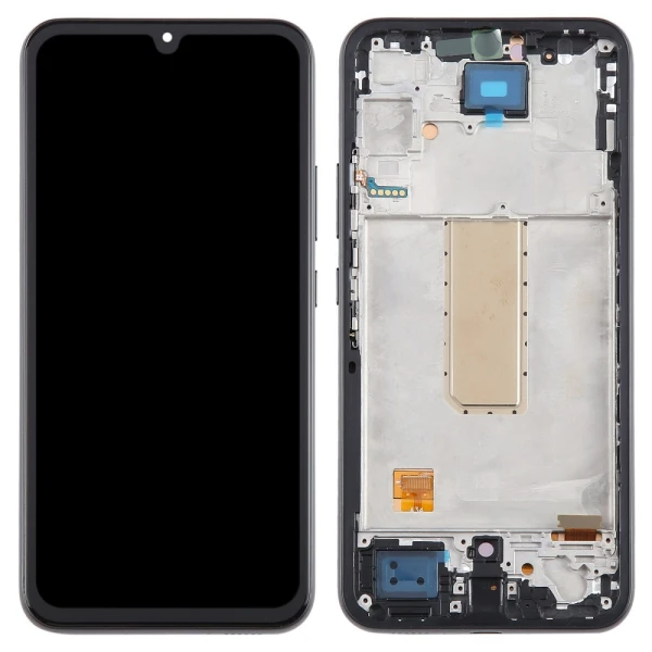 Дисплей OLED Samsung Galaxy A34 (A346) з рамкою та тачскріном, чорний