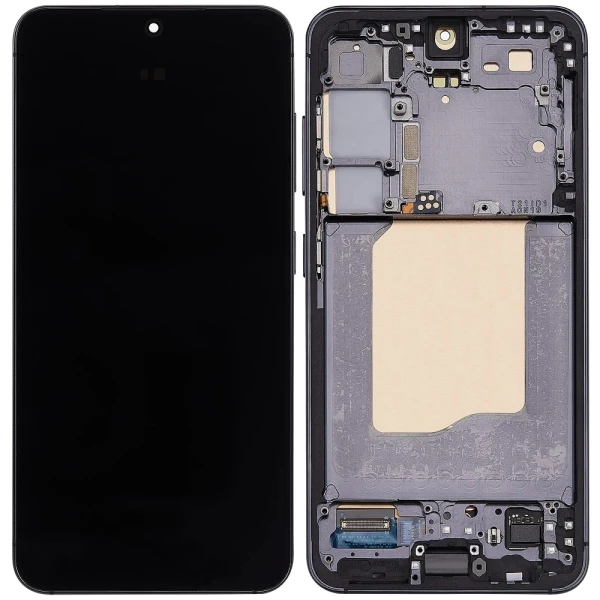 Дисплей Samsung S25 S931 Service Pack Black з рамкою неофіційна збірка