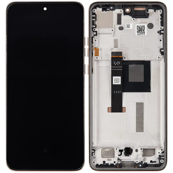 Дисплей Motorola Edge 50 Neo XT2409 з рамкою оригінал Service Pack Mocha Mousse