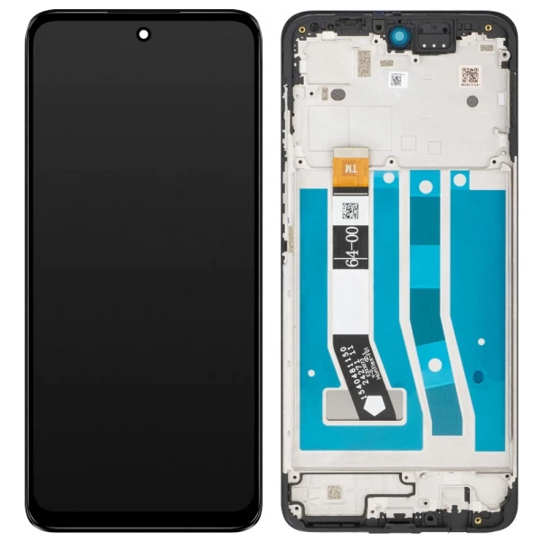Дисплей Motorola G55 XT2435 5D68C28432 з тачскріном і рамкою оригінал Service Pack Black