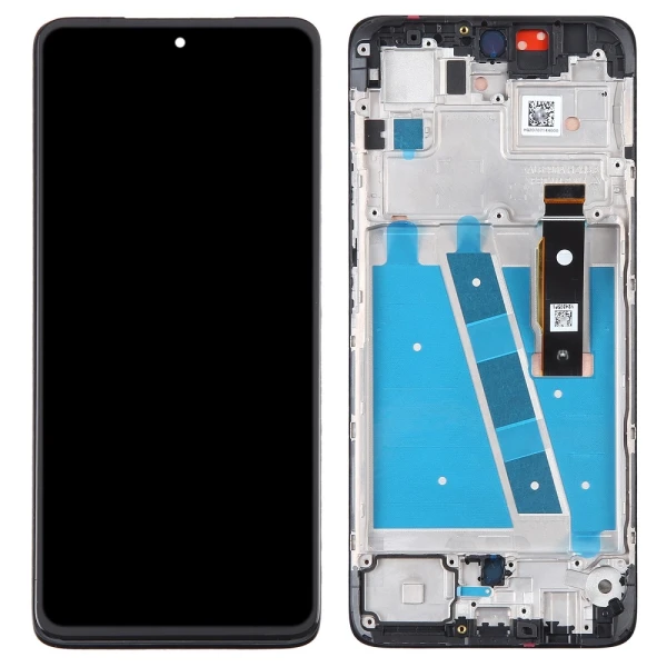 Дисплей Motorola G72 XT2255 з тачскріном і рамкою оригінал Service Pack China Black