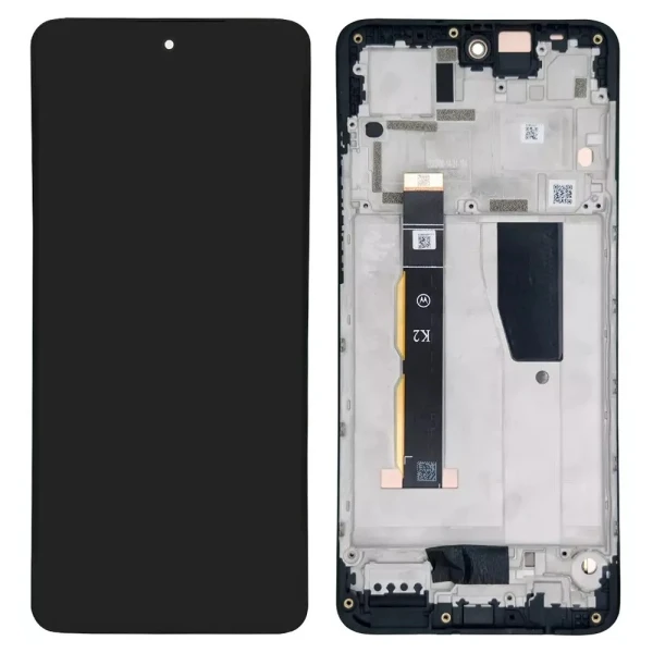 Дисплей Motorola Moto G84 (XT2347) з тачскріном і рамкою Оригінал Service Pack China Black