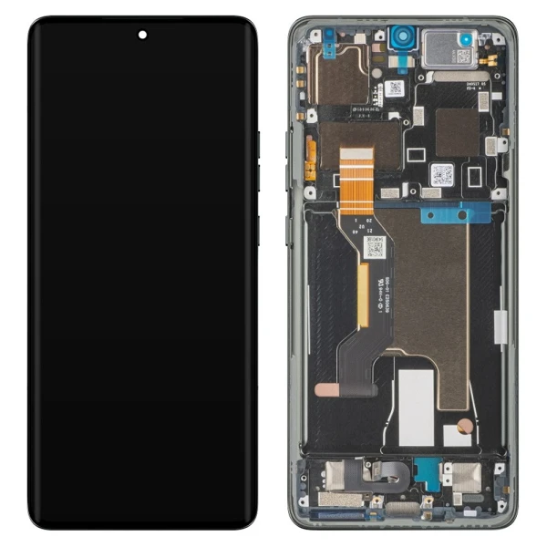 Дисплей Motorola Edge 50 Ultra XT2401 з тачскріном і рамкою Service Pack Forest Grey