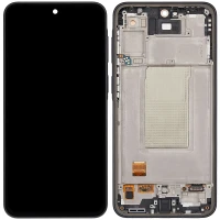 Дисплей Samsung A376 Galaxy A37 5G з тачскріном і рамкою оригінал Service Pack Awesome Charcoal (чорний)