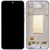 Дисплей Samsung A376 Galaxy A37 5G з тачскріном і рамкою оригінал Service Pack Awesome Lavender