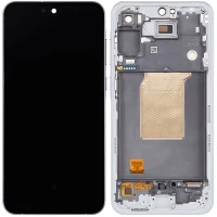 Дисплей Samsung A556 Galaxy A55 5G з тачскріном і рамкою оригінал Service Pack Awesome Ice Blue (неофіційна збірка)