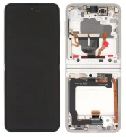 Дисплей Samsung Galaxy Z Flip 3 F711 (основний) з тачскріном і рамкою оригінал Service Pack Cream