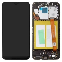 Дисплей Samsung Galaxy A20e A202 з тачскріном і рамкою оригінал Service Pack Black