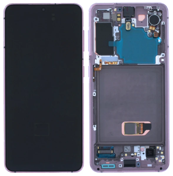 Дисплей Samsung Galaxy S21 G991 Service Pack Violet з рамкою