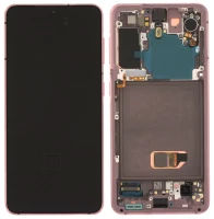Дисплей Samsung Galaxy S21 G991 з тачскріном і рамкою оригінал 100% Service Pack Pink