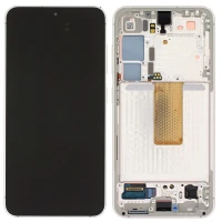 Дисплей Samsung Galaxy S23 5G S911 з тачскріном і рамкою оригінал Service Pack Beige