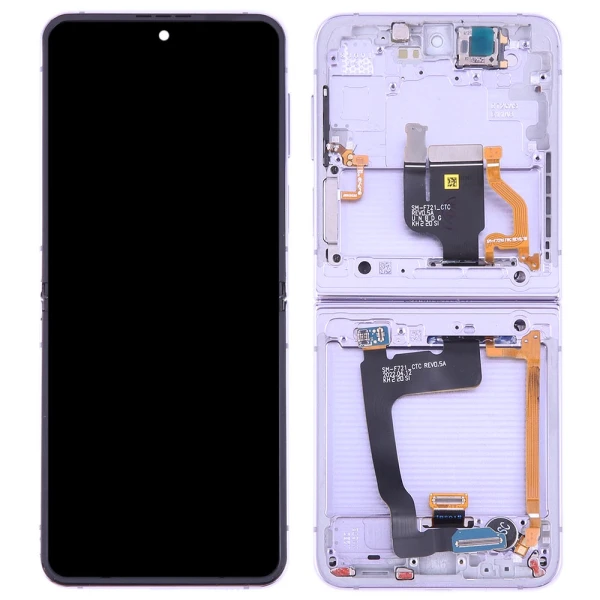 Дисплей Samsung Galaxy Z Flip 4 F721 (основний) з тачскріном і рамкою оригінал Service Pack Purple