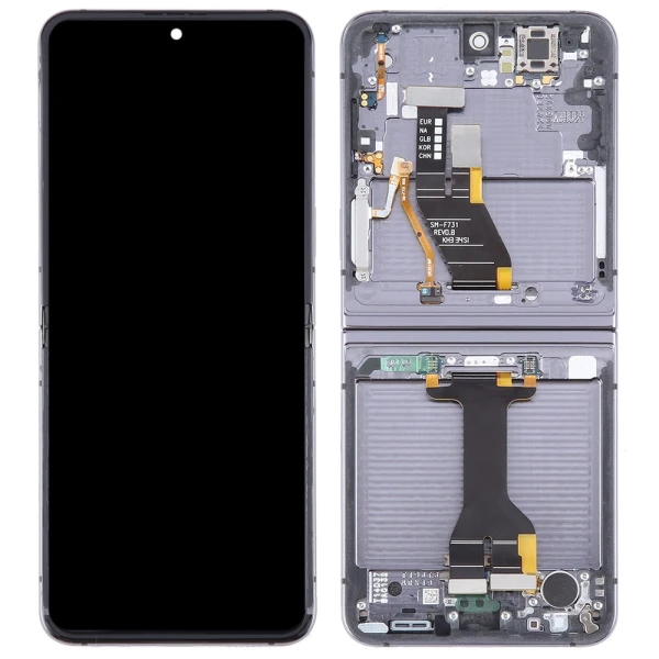 Дисплей Samsung Z Flip 5 F731 з рамкою оригінал Service Pack Black