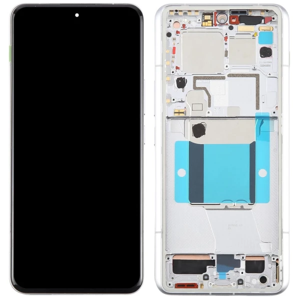 Дисплей Xiaomi 14 Ultra оригінал Service Pack White з рамкою та сенсором 56000600N100