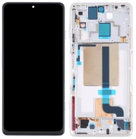 Дисплей Xiaomi Poco F4 GT з тачскріном та рамкою оригінал Service Pack Silver