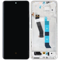 Дисплей Xiaomi Poco M8 5G з тачскріном і рамкою оригінал Service Pack Silver