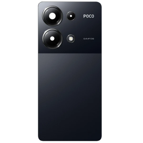 Задня кришка Xiaomi Poco M6 Pro 4G (23117RA68G / 2312FPCA6G) зі склом камери Оригінал Китай Black